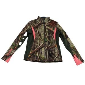 Huntworth Hunting Jacket Womens Medium Green Camouflage Full Zip Hiking Outdoor